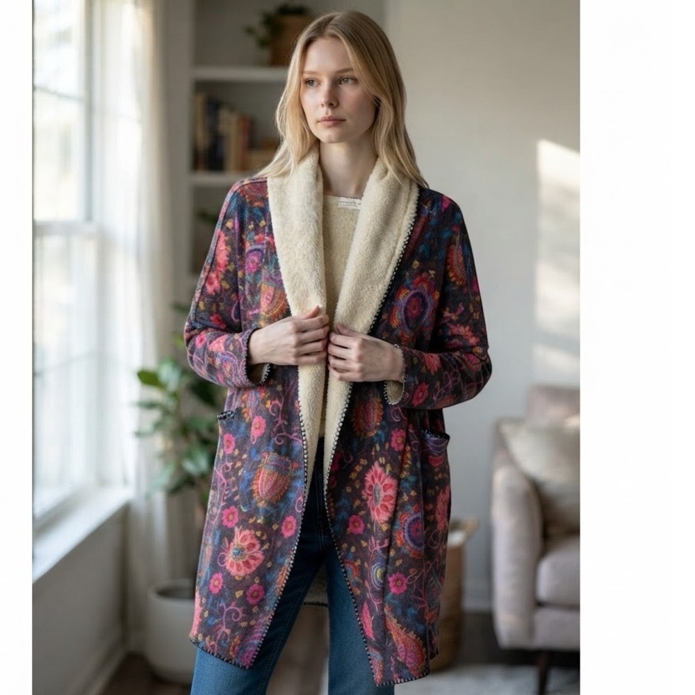 Cozy Blanket Cardigan from the popular bohemian lifestyle brand Natural Life S/M
